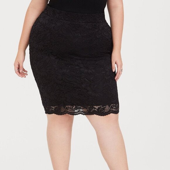 Retired! New! Mini Lace Pencil Skirt - Picture 2 of 5